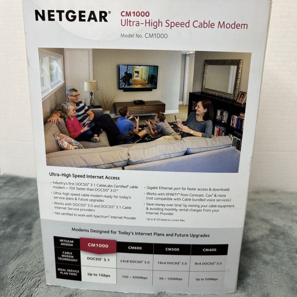 NETGEAR CM1000 High-Speed Cable Modem (Upto 6 Gbps) - Picture 4 of 16